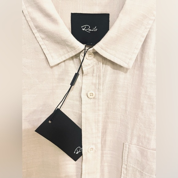 NWT Rails Wyatt Long Sleeve Woven Shirt // Hummus // Men’s L - Picture 2 of 8